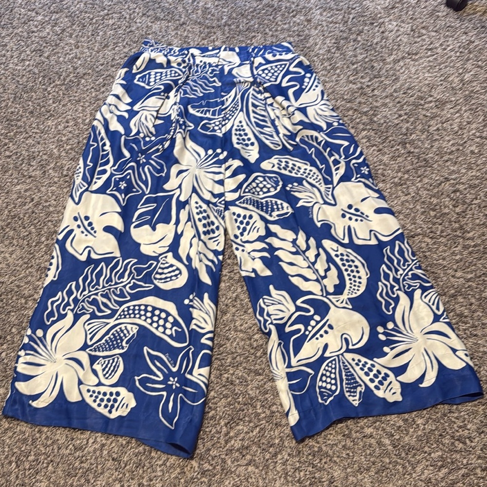 Farm Rio satin Wide Leg Pants